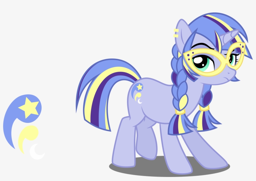 Xebck, Braid, Cutie Mark, Earring, Glasses, Looking - Cartoon, transparent png #1984984