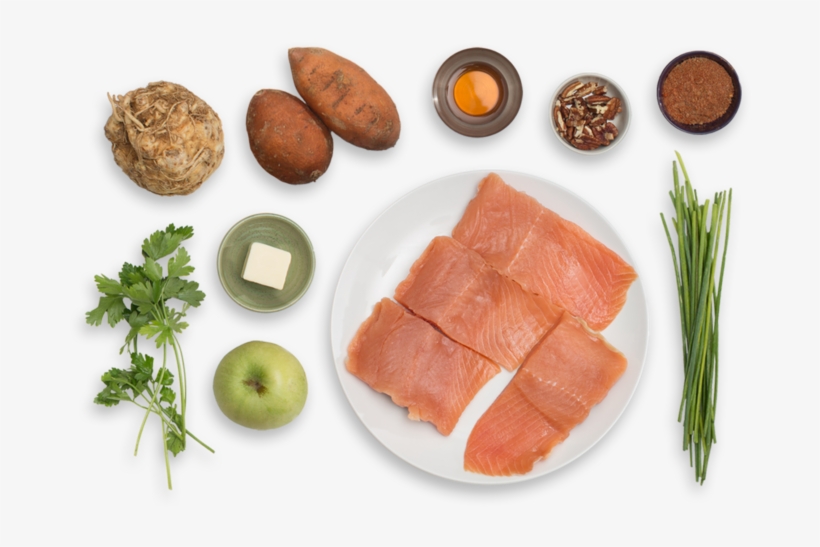 Bbq Salmon & Mashed Sweet Potatoes With Celeriac-apple - Barbecue, transparent png #1985193