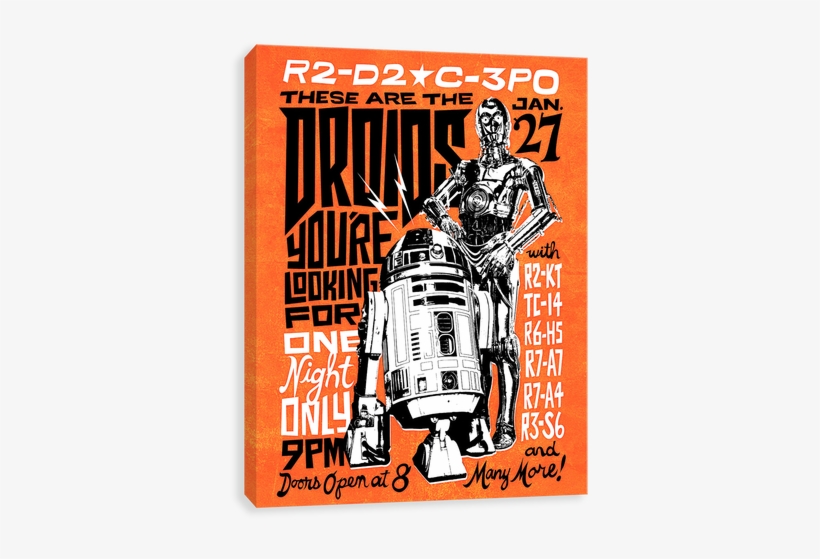 The Droids You're Looking For - Star Wars Domestic Poster, Black, transparent png #1985969
