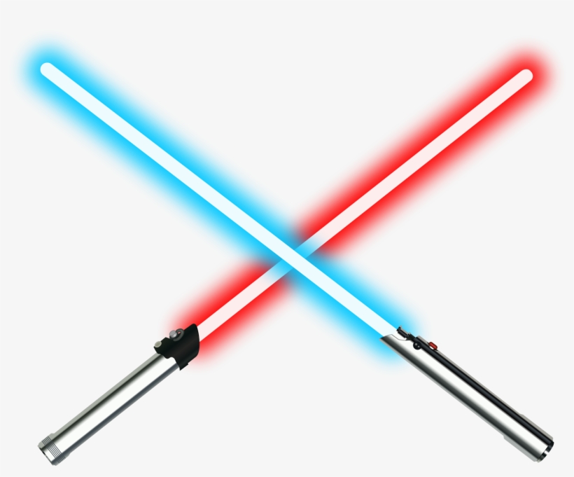 Bandai Star Wars Model Kit - Red And Blue Lightsabers, transparent png #1986377