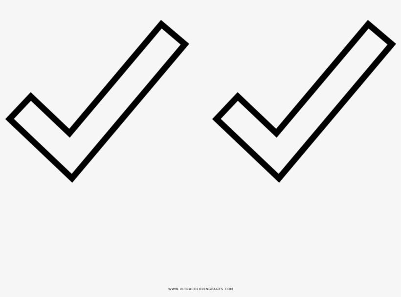 Check Marks Coloring Page - Drawing, transparent png #1986646