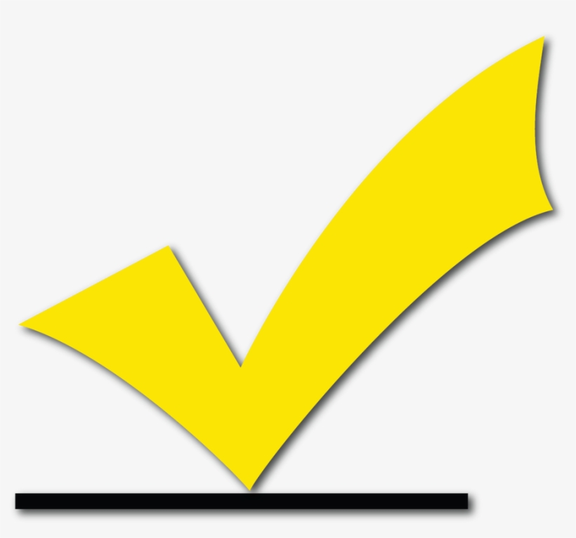 Picture - Check Mark Png Yellow, transparent png #1986748