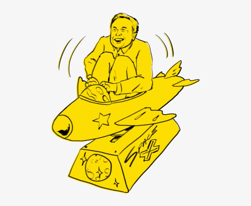 If That's The Case, There's A Disaster Scenario Coming - Riding A Rocket Elon Musk, transparent png #1986963