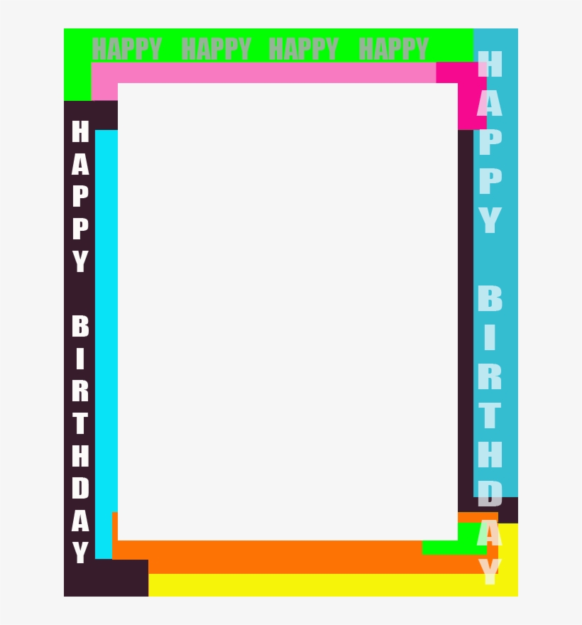 Happy Birthday Magazine Frame - Happy Birthday Frame Png, transparent png #1987152