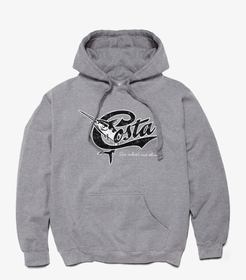 Costa Del Mar Retro Hoodie In Gray, Size S, Angle - Costa Del Mar Logo Hoody Grey - Xxl, transparent png #1988334