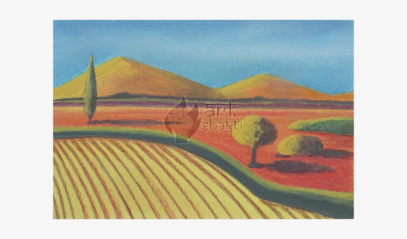 Landscape Abstract Pastel Fields - Watercolor Paint, transparent png #1988682