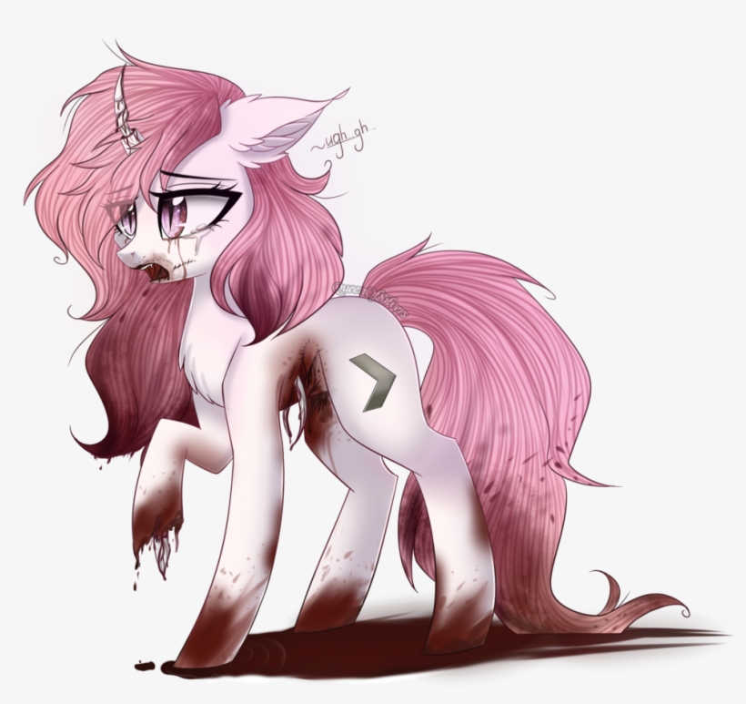 Queenofsilvers, Bleeding, Bleeding Horn, Blood, Blood - My Little Pony: Friendship Is Magic, transparent png #1988900