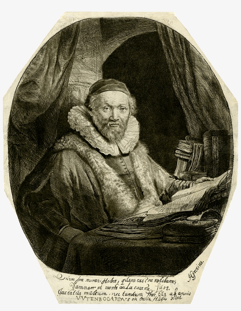Rembrandt, Jan Uytenbogaert, Arminian Preacher, - Jan Uytenbogaert, Preacher Of The Remonstrants, transparent png #1988925