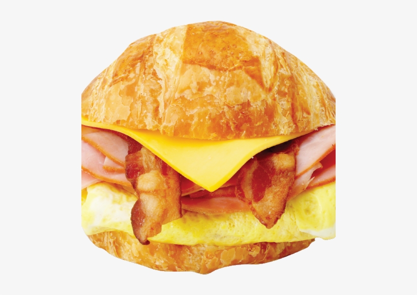 #87 Ham, Bacon, Egg & Cheese Croissant - Ham Bacon Egg Cheese Croissant, transparent png #1989003