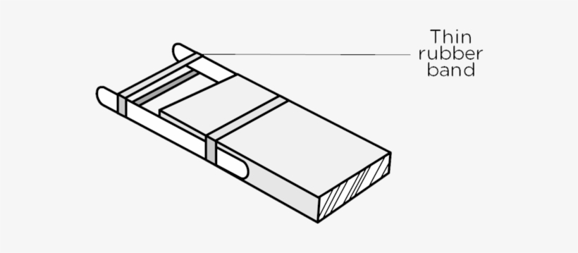 Place A Thinner Rubber Band Across The Ends Of The - Electrical Connector, transparent png #1989397