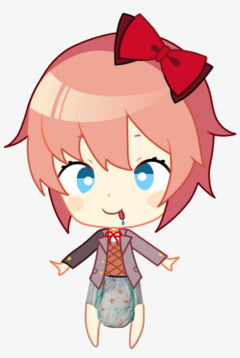 Someone Wanted Me To Do Something With This Picturederpy - Doki Doki Literature Club Chibi Sayori, transparent png #1989794