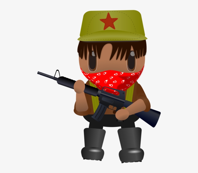 Drawing Chibi Guerrilla Warfare Computer Icons Zapatista - Guerrilla Clipart, transparent png #1989820