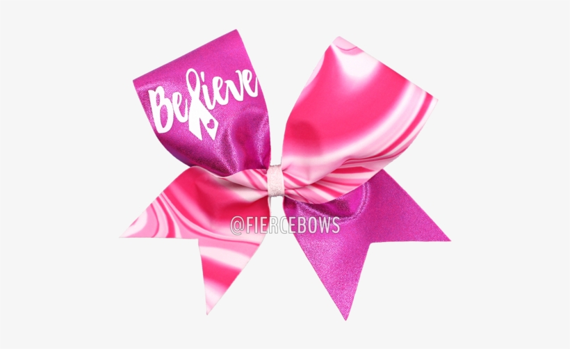 Believe Awareness Bow - Breast Cancer Awareness Believe Hoodies & Sweatshirts, transparent png #1990609