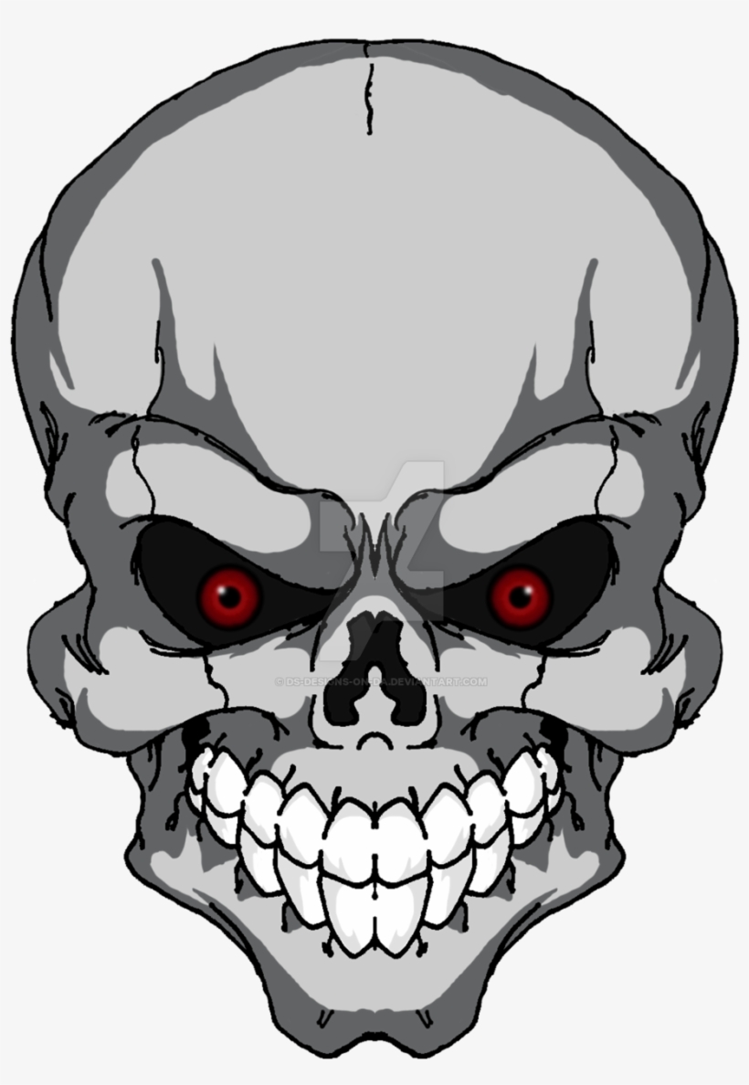 Large Skull Design Designs On Da On Deviantart Png - Skull, transparent png #1990641