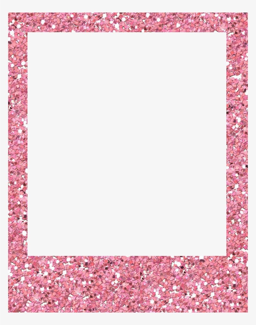 Instax Frame, Polaroid Frame Png, Marco Polaroid, Polaroid - Pink Glitter B...