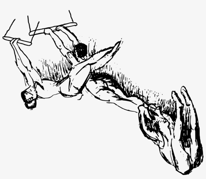 Trapeze Circus Drawing Gymnastics Art - Trapeze Artist Of Circus Drawing, transparent png #1991365