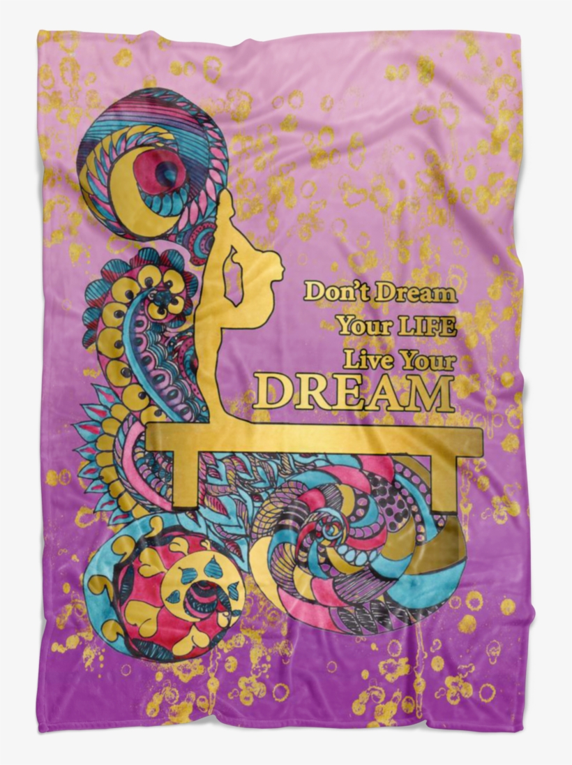 Gymnastics Live Your Dream With Water Colored Zentangle - Motif, transparent png #1991431
