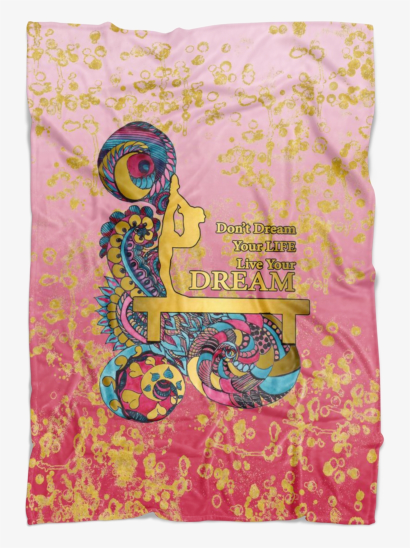 Gymnastics Live Your Dream With Water Colored Zentangle - Illustration, transparent png #1991483