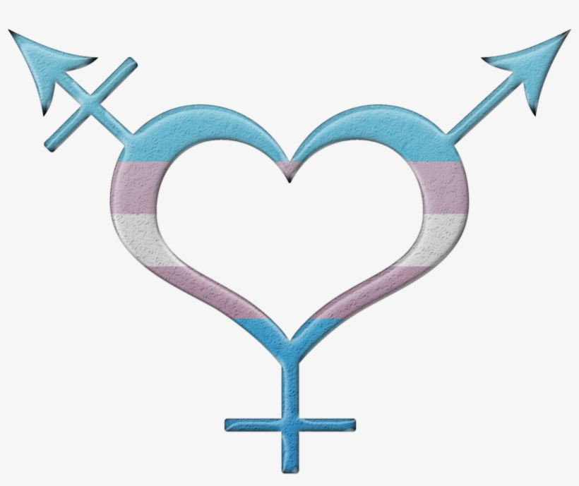 Transgender Pride Heart Shaped Gender Neutral Symbol - Pansexual Pride Gender Neutral, transparent png #1991735