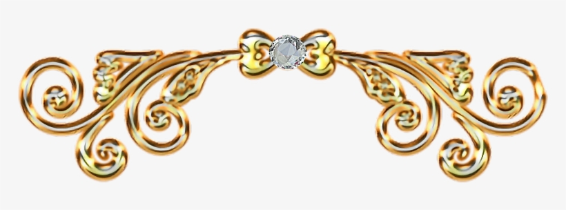 Gold Scroll Baret Embellishment Royal - Brass, transparent png #1991964