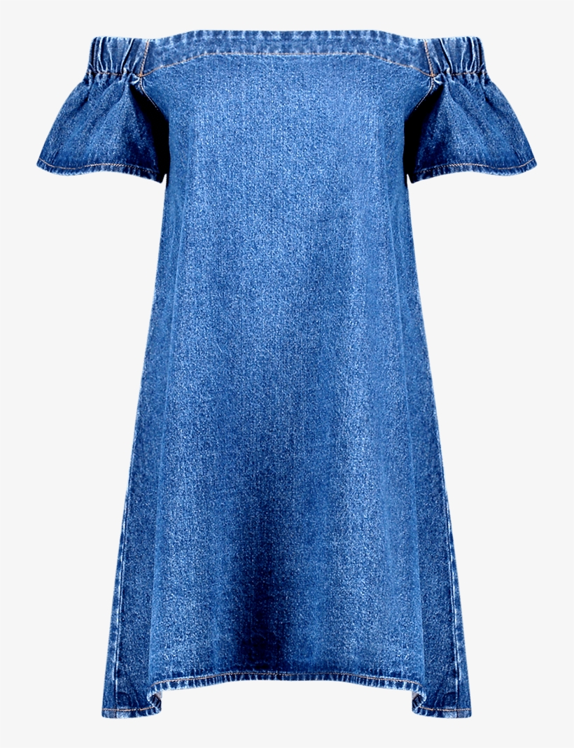 Maisie Denim Dress - No Shoulder Denim Dress, transparent png #1991965