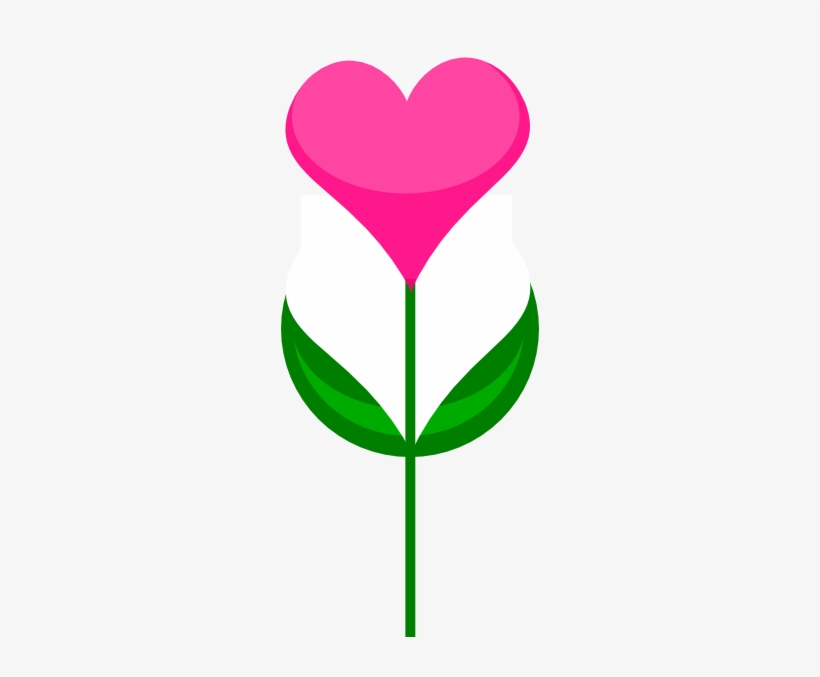 Image Royalty Free Stock Flower Stem Clipart - Heart Flower Clip Art, transparent png #1993166
