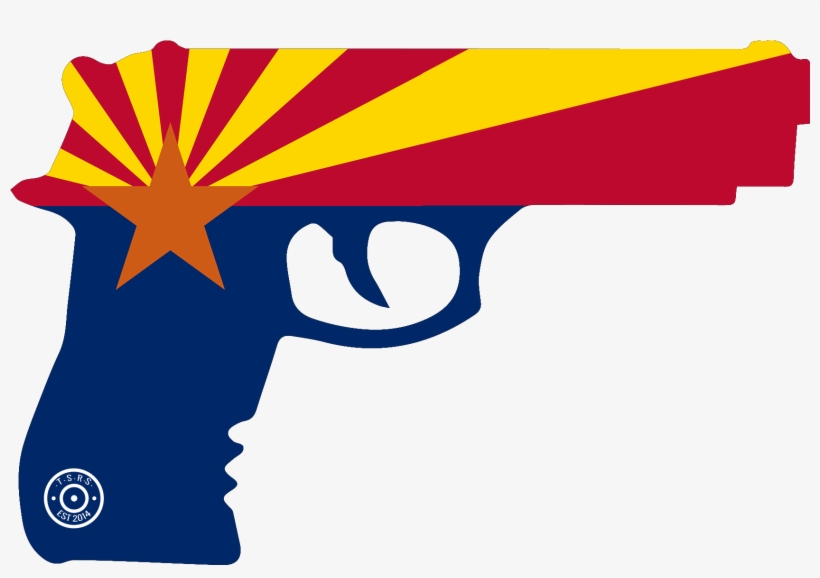 Gun Decals Arizona State Flag Auto Decals - Arizona State Flag Png, transparent png #1994738