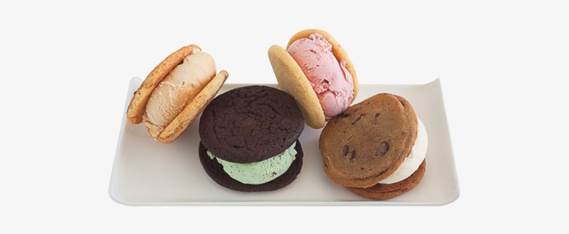 4 Ice Cream Sandwiches On A Plate - Ice Cream Sandwich, transparent png #1995229