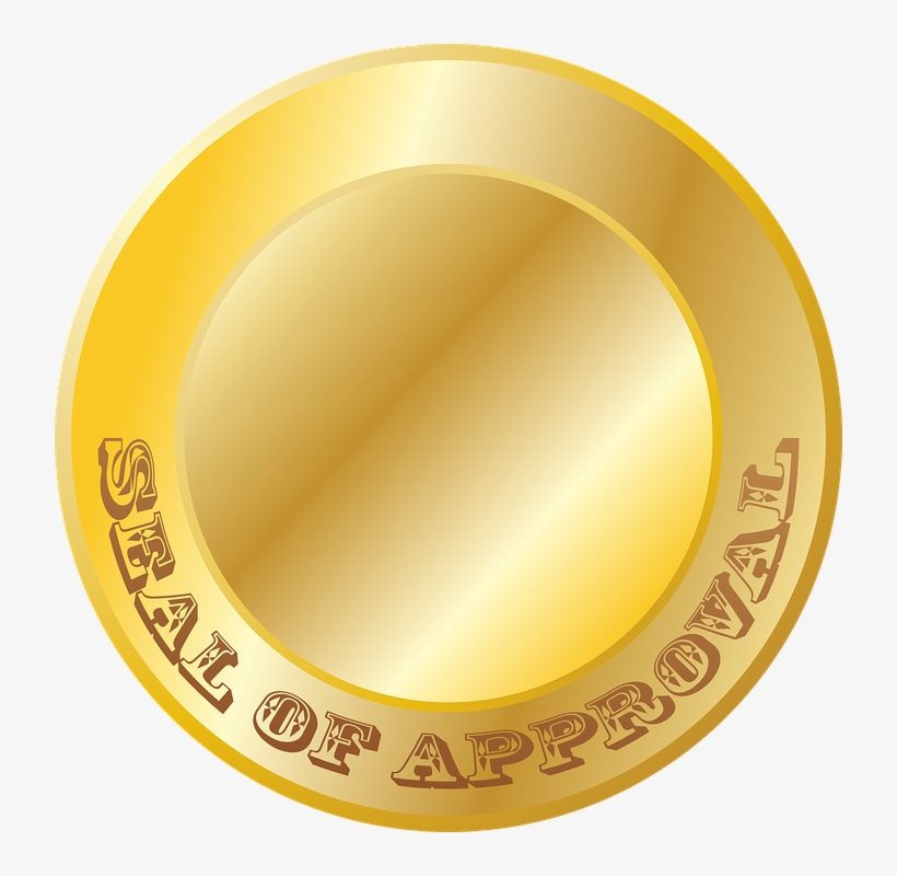 Gold, Seal, Approved, Button, Approval, Badge - Seal Of Approval Png, transparent png #1995549