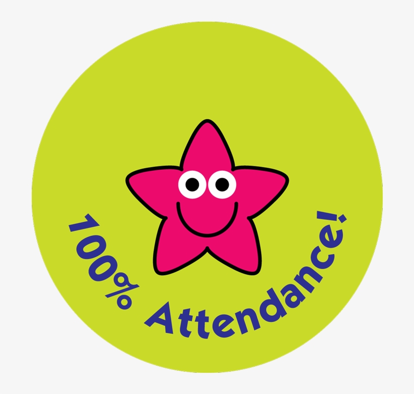 100% Attendance 38mm - Sticker For Attendance Png, transparent png #1995745