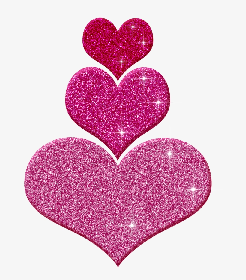 Hearts Clipart Pink Sparkle Pencil And In Color Hearts - Glitter Hearts Clipart, transparent png #1996247