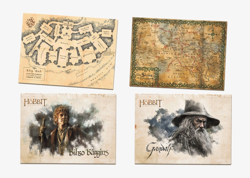 Hobbit Movie Poster Lord Of The Rings - Gb The Hobbit Map Framed Collector Print 40x30cm, transparent png #1996644