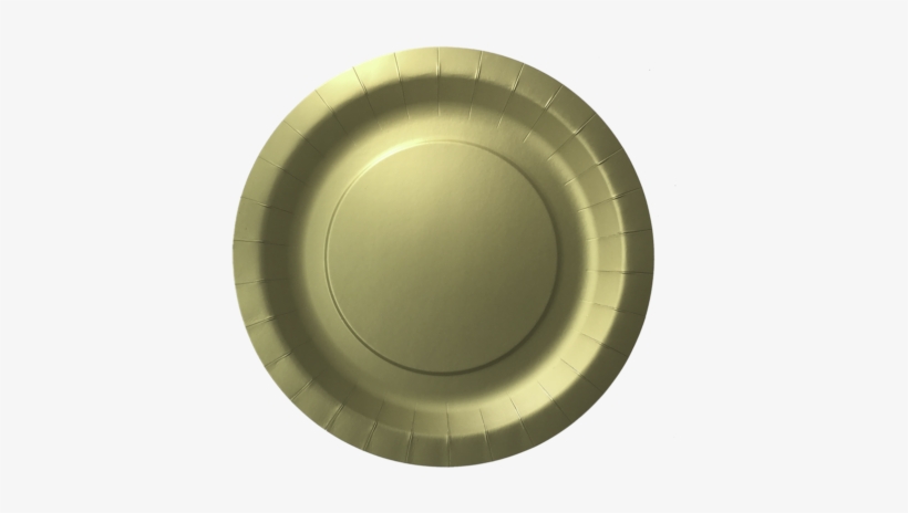 Gold Paper Plate - Paper, transparent png #1997076