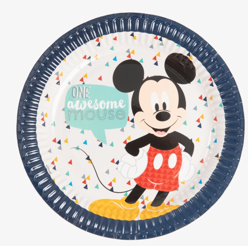 Disney Awesome Mickey Mouse Paper Plates - Mickey Mouse, transparent png #1997107