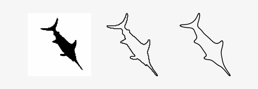 A Fish Image, Fish Shape And A Blurred Fish Shape - Drawing, transparent png #1997216