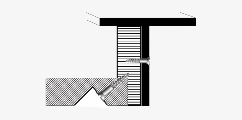 T-shaped Welded Steel Frame Diagram - Dupont / Ligne 2 D / Accendino / Finitura Argento Laminato, transparent png #1997236
