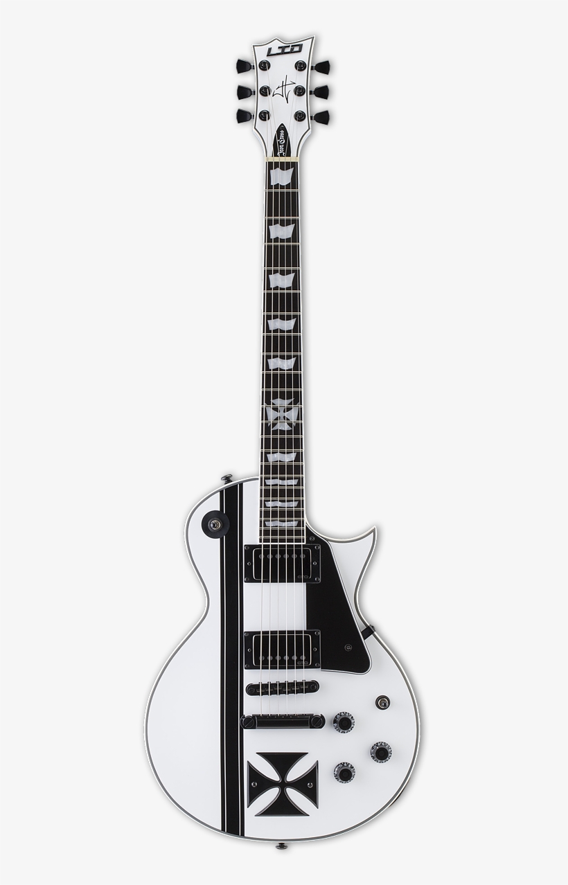 Esp Signature Series Ltd Iron Cross Snow White Electric - Esp Ltd Iron Cross Sw, transparent png #1997417