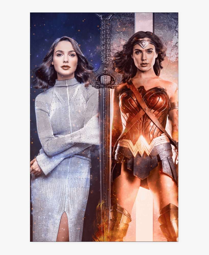 Gal Gadot Poster - Batman Vs Superman Dawn Of Justice Wonder Woman Cosplay, transparent png #1997771
