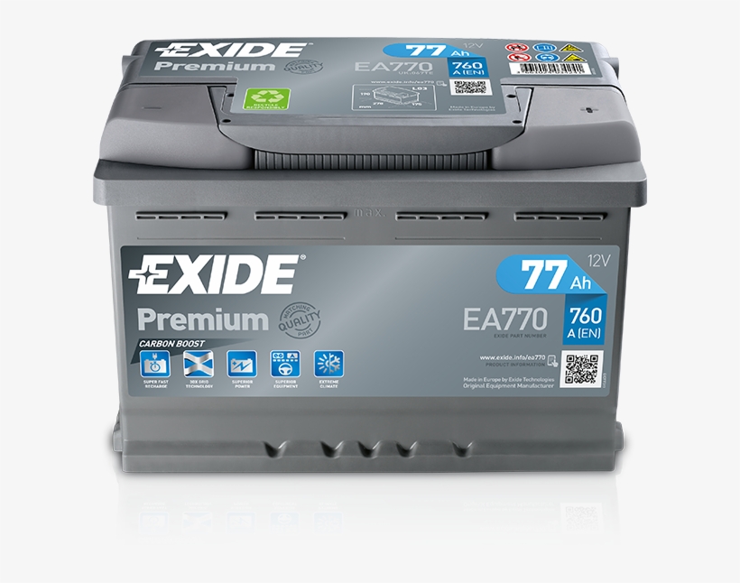 Exide Premium - Ea722 Exide Premium Car Battery 096te, transparent png #1997842