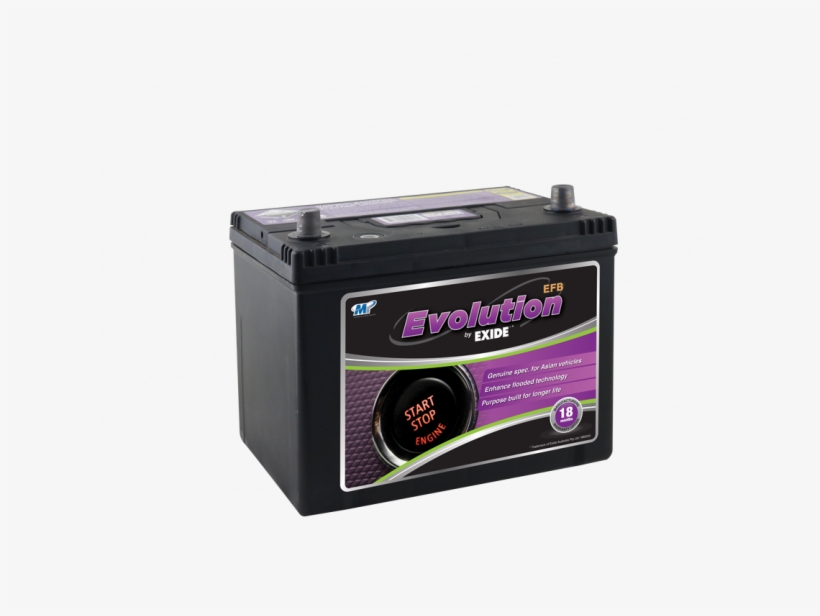 Exide Evolution Ssefb-d24 Start Stop 460cca Car Battery - Start-stop System, transparent png #1998259