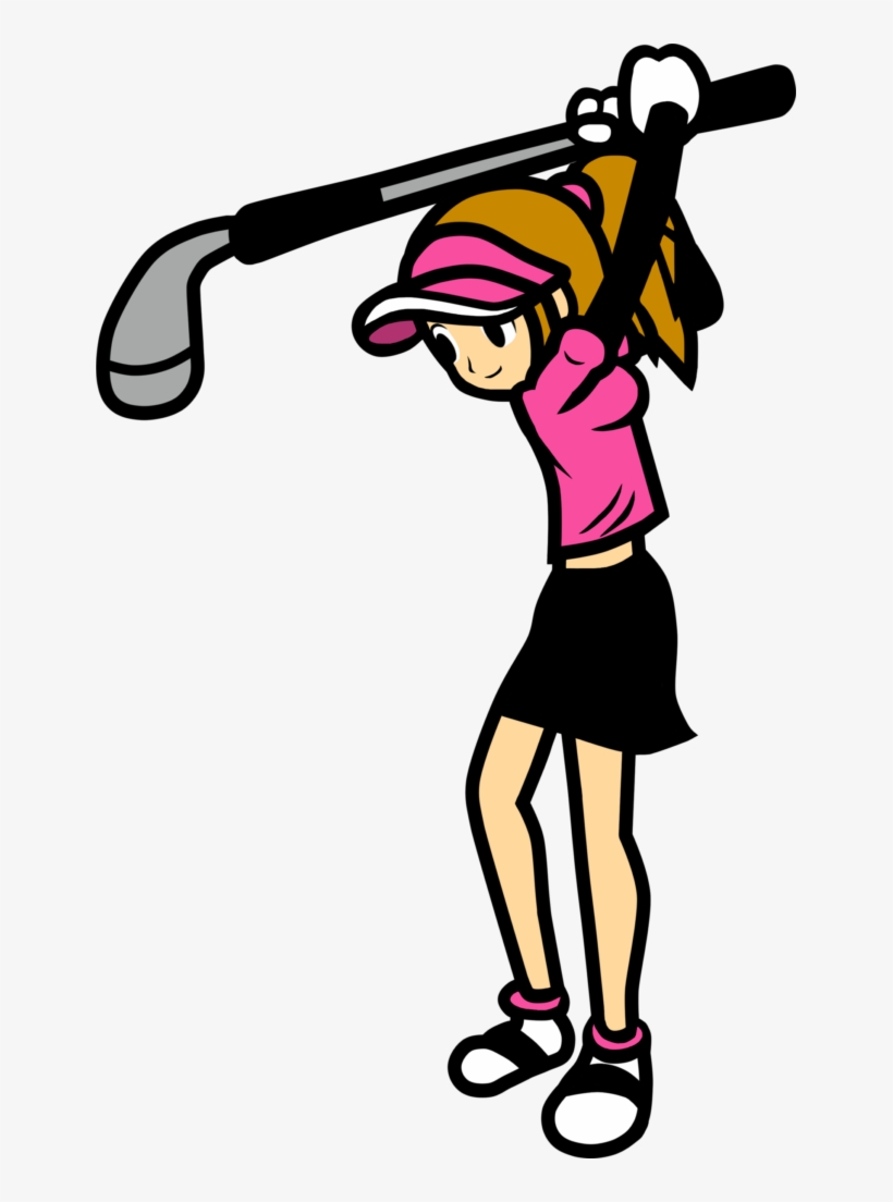 Female Golfer Transparent Png - Rhythm Heaven Golf, transparent png #1998331