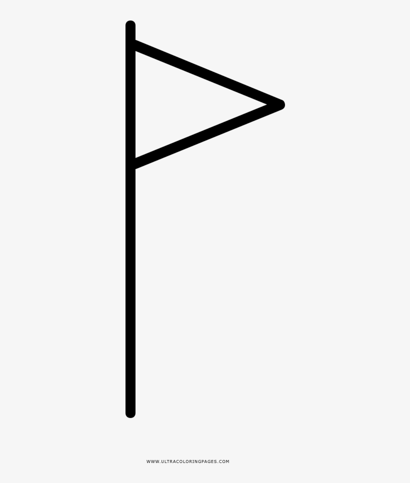 Golf Flag Coloring Page - Banderas De Golf Para Colorear, transparent png #1998418