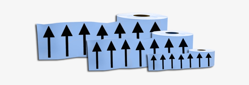 150mm Directional Arrow Adhesive Marking Tape Blue - Yellow, transparent png #1998835