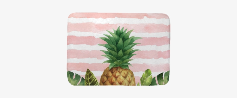 Watercolor Vector Banner Tropical Leaves And Pineapple - Festa Quadros Tropical Para Imprimir, transparent png #1999014