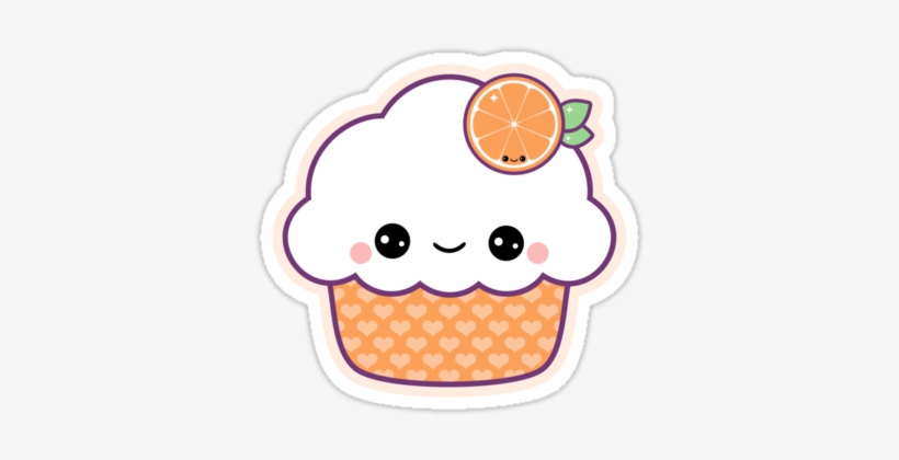 Cute Orange By Sugarhai - Cupcakes Kawaii, transparent png #1999624