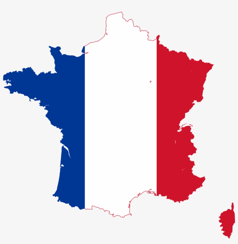 France Flag Map, transparent png #1999847