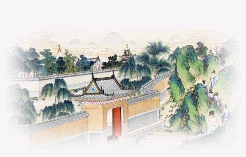 The Last View Of The Garden Seen By The Company Of - Dream Of The Red Chamber, transparent png #20105