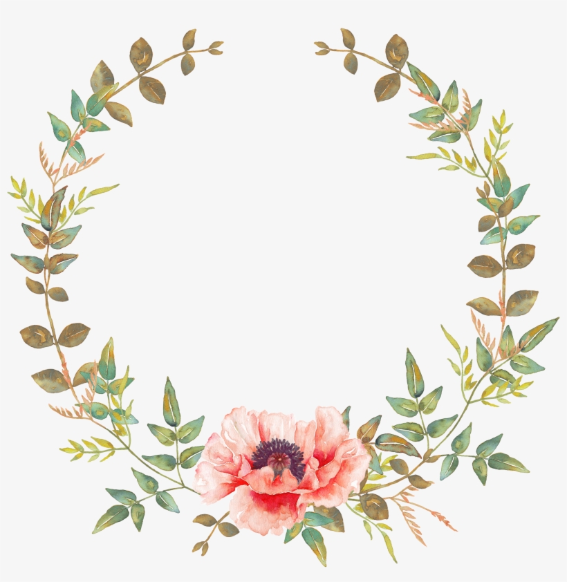 Pin By Ламия Мараяну On В Круге - Transparent Watercolor Floral Wreath, transparent png #20207