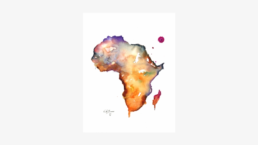 African Watercolor Map, transparent png #20291