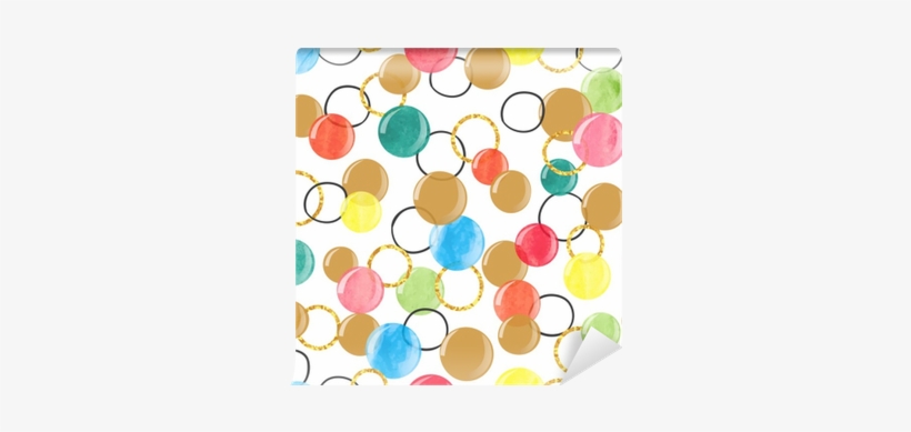 Seamless Pattern With Colorful Watercolor Bubbles - Watercolor Painting, transparent png #20339